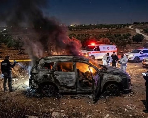 جريمة مروعة...مقتل 3 أشخاص حرقاَ داخل سيارة قرب باقة الغربية