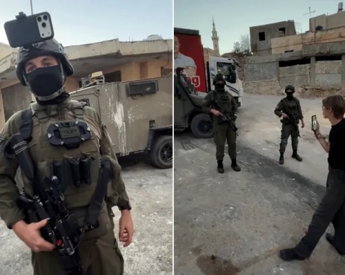 "نحمي اليهود فقط".. ناشط أجنبي يوثق انتهاكات جيش الاحتلال في رام الله