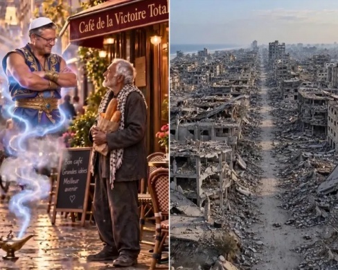 مصباح سحري وبرج إيفل.. بن غفير يروج لتهجير الغزيين في حملته الانتخابية