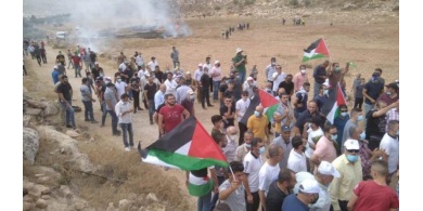 نابلس: إصابة 3 مواطنين برصاص الاحتلال خلال قمع الاحتلال مسيرة بيت دجن