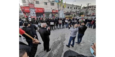 وقفة اسناد للأجهزة الأمنية في بيت لحم