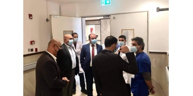 محافظ جنين ومدير الصحة يطلعان على تجهيز قسم مرضى كورونا في مستشفى ابن سينا التخصصي
