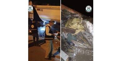 قلقيلية: ضبط شاحنتين محملتين بـ60 طن نفايات قادمتين من إسرائيل