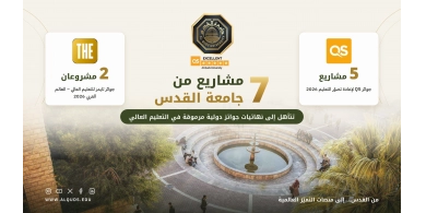 سبعة مشاريع من جامعة القدس تتأهل إلى نهائيات جوائز دولية مرموقة في التعليم العالي