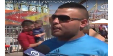فيديو :عدد الوافدين من الأراضي المحتلة عام 48 وصل لـ 80 % من زبائن الفنادق والمطاعم في العيد