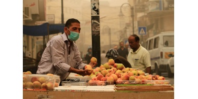 بالصور / عاصفة رملية تضرب الاراضي الفلسطينية