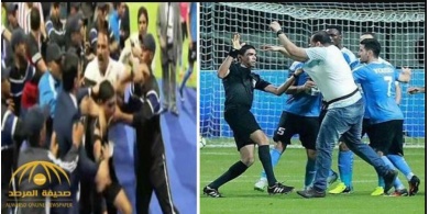 بالفيديو:جمهور ولاعبو الفيصلي الاردني يعتدون على حكم نهائي البطولة العربية ويحطمون مدرجات استاد الإسكندرية