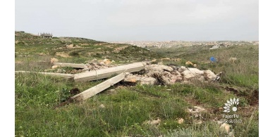 الاحتلال يهدم منزلا قيد الإنشاء في خربة جبارة جنوب طولكرم