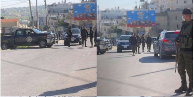 صور...الامن الفلسطيني يغلق محافظة بيت لحم