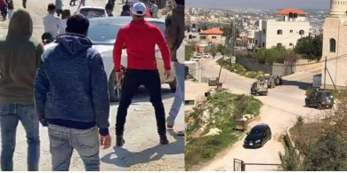 صور...مواجهات مع الإحتلال في بلدة قباطية جنوب جنين