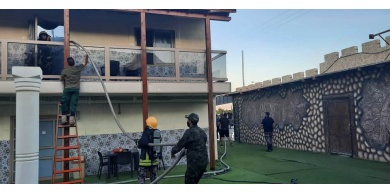 السيطرة على حريق اندلع باحد منتجعات مدينة اريحا