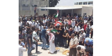 المئات يشعون الشهيد أبو يعقوب في كفل حارس شمال سلفيت