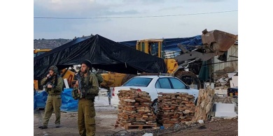 هدم شرق طوباس والاستيلاء على سيارة لتلفزيون فلسطين