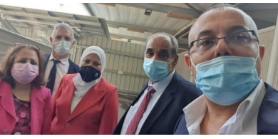 وفد وزاري برئاسة وزيرة الصحة يصل غزة ﻿