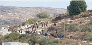 إصابة عشرات الفلسطينيين خلال قمع الاحتلال مسيرة في نابلس