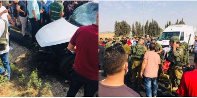 مصرع سيدة وطفل وإصابة 6 آخرين بحادث سير ذاتي شرق طولكرم
