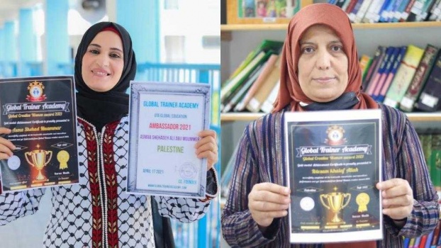 معلمتان تفوزان بجائزة المرأة المبدعة العالمية