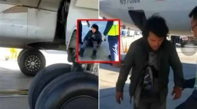 مسافر يختبئ ساعتين في عجلات طائرة