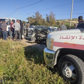 صور....5 إصابات بحادث سير جنوب جنين