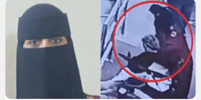 شاهد.. فيديو متداول لحارسة أمن يثير ضجة في السعودية!