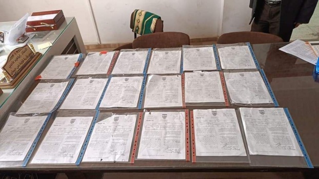 18 إخطار وقف عمل وبناء بقراوة بني حسان غرب سلفيت
