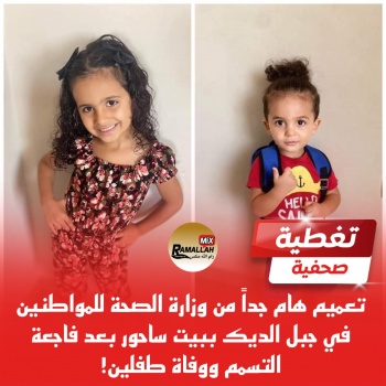 تعميم هام جداً من وزارة الصحة للمواطنين في جبل الديك ببيت ساحور