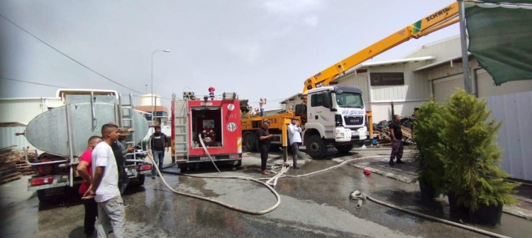 تشكيل لجنة تحقيق بحريق مصنع في أريحا