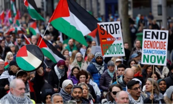 مظاهرات في عواصم أوروبية دعما لفلسطين ومطالبة بمعاقبة الاحتلال