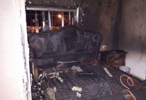 صور| احراق منزل الشاهد الوحيد على جريمة حرق عائلة دوابشة