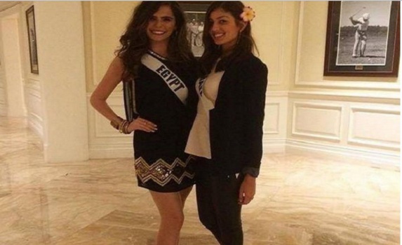 صورة لملكة جمال مصر مع ملكة جمال إسرائيل تثير الغضب