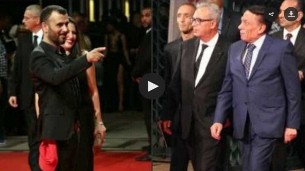 بالفيديو.. ممثل تونسي يستفز عادل امام والسفير المصري يغادر الحفل غاضبا ً !