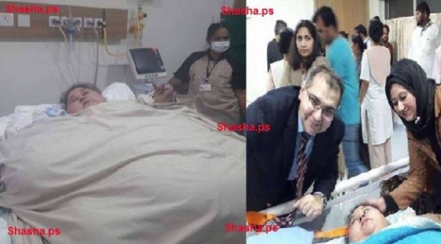 صور| هذا ما حدث للمصرية التي تزن نصف طن بعد وصولها للهند!