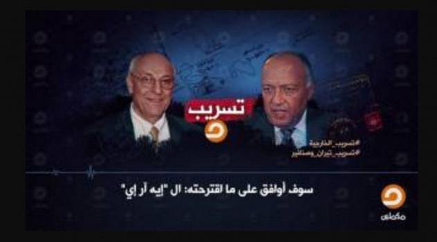 تسجيل مسرب لمكالمة منسوبة لوزير خارجية مصر ومسؤول إسرائيلي بشأن "تيران وصنافير"&lrm;