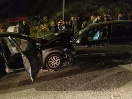بالصور : 6 إصابات بحادث تصادم بين مركبتين في طوباس