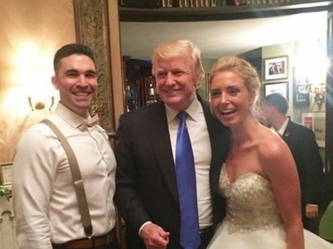 «شاهد» ترامب يقتحم حفل زفاف .. هذا ما حدث!