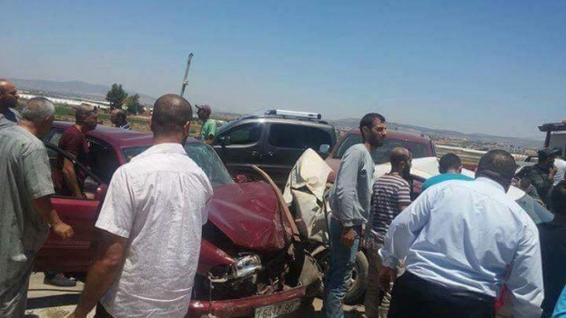 اصابة 5 مواطنين بحادث سير غرب جنين