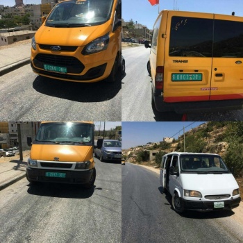 ضبط 5 مركبات عمومية بحمولة زائدة في مدينة الخليل
