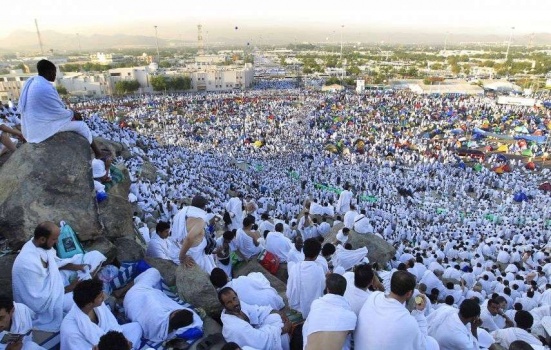 الحجاج يؤدون الركن الأعظم على صعيد عرفة