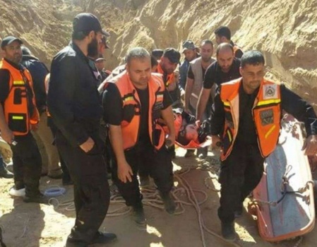 استمرار البحث عن المفقودين بنفق خانيونس