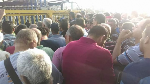 تشويش بعمل معبر الجلمة شمال جنين بسبب إضراب العاملين على المعبر