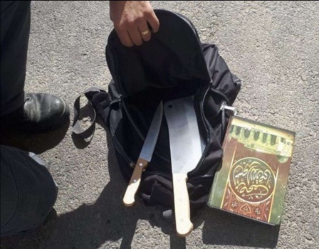 فيديو- اعتقال فلسطيني بحجة حيازته سكينا قرب مستوطنة برام الله