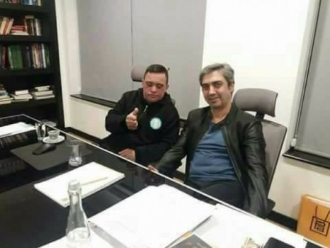 "مراد علمدار" يستقبل الشاب الفلسطيني المصاب بمتلازمة داون "محمد الطويل"