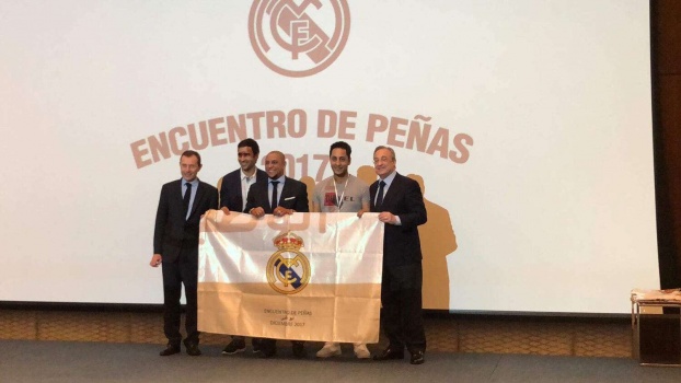 بالصور : رئيس نادري ريال مدريد "بيريز" يكرم رابطة ميرنغي فلسطين في ابو ظبي