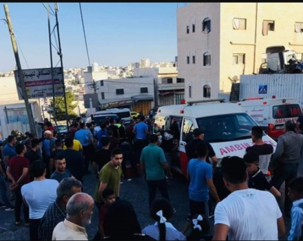 فيديو : اصابة 14 طالبة بحادث دهس في مدينة الخليل