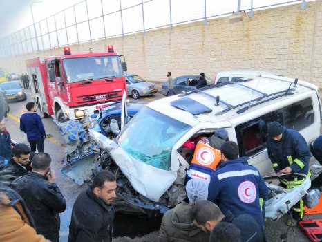 مصرع مواطن وإصابة 5أخرين بحادث سير  شمال شرق القدس