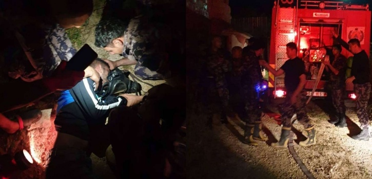 صور...إصابة مواطن بالإختناق نتيجة حريق منزل في مدينة جنين