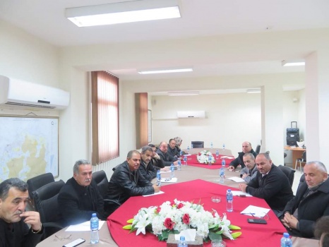 إجتماع مع رؤساء بلديات غرب جنين لإطلاعهم على تعديلات تأهيل شارع جنين – حيفا