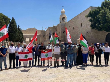 وقفة تضامنية مع الشعب اللبناني في بيت لحم