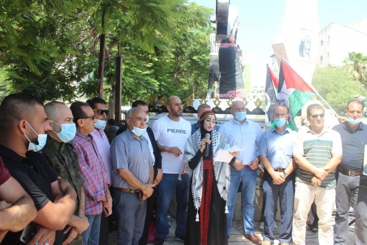 وقفة تنديد واستنكار للتطبيع الثلاثي العدواني في جنين ونابلس