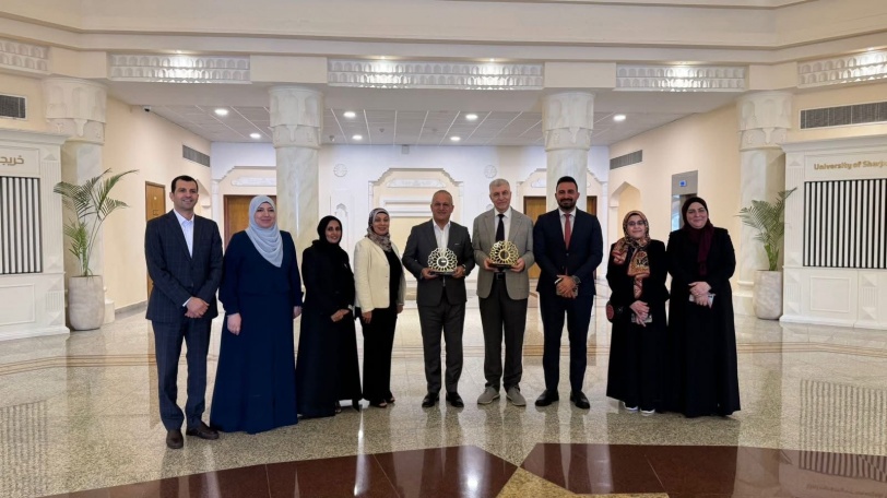 وفد من جامعة النجاح الوطنية يزور جامعة الشارقة ومركز الشيخة جواهر للدراسات الفلسطينية لتعزيز الشراكات الأكاديمية ‏والبحثية